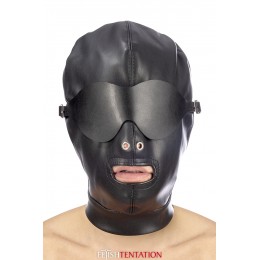 Fetish Tentation 18617 Cagoule simili cuir avec bandeau amovible - Fetish Tentation