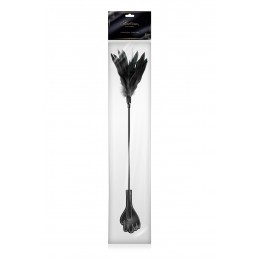 Sweet Caress 18681 Mini cravache main avec plumes noires - Sweet Caress