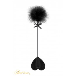 Sweet Caress 18701 Tapette coeur avec pompon noir - Sweet Caress