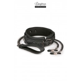 Easytoys Fetish Collection 18732 Collier cuir avec chaînes de seins - Easytoys Fetish Collection