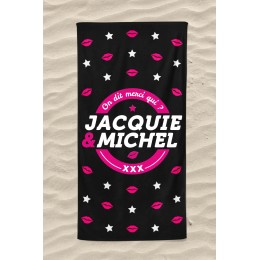 Jacquie & Michel 18848 Serviette de plage Jacquie et Michel Bisous