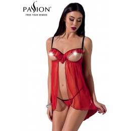 Passion lingerie 19028 Déshabillé seins nus Cherry - Passion