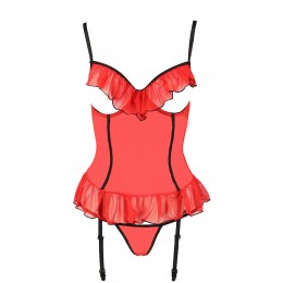 Passion lingerie 19029 Guêpière seins nus Cherry - Passion