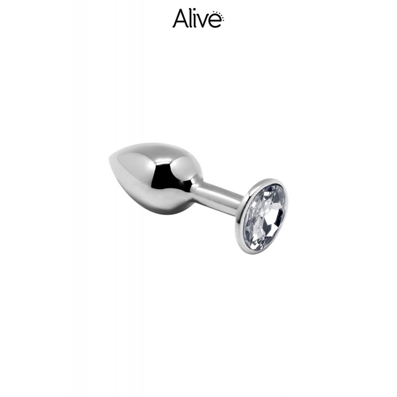 Alive Plug métal bijou transparent M - Alive