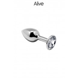 Alive 19154 Plug métal bijou transparent M - Alive