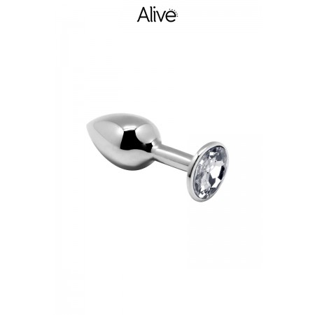 Alive 19154 Plug métal bijou transparent M - Alive
