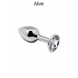 Alive 19155 Plug métal bijou transparent L - Alive