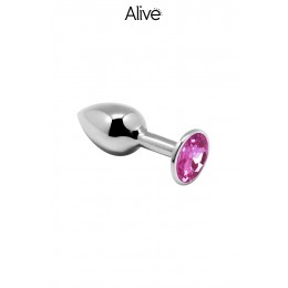 Alive 19166 Plug métal bijou rose M - Alive