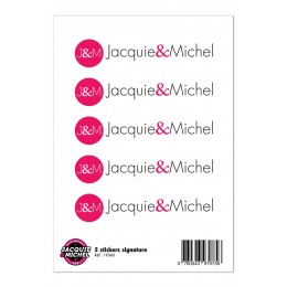Jacquie & Michel 5 stickers Jacquie et Michel signature