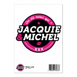 Jacquie & Michel Grand sticker J&M rond noir
