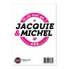 Jacquie & Michel 19349 Grand sticker Jacquie & Michel rond blanc