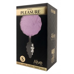 Alive Plug métal Fluffy Twist S mauve - Alive