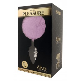 Alive 19432 Plug métal Fluffy Twist L mauve - Alive