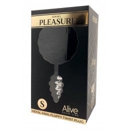 Alive Plug métal Fluffy Twist S noir - Alive