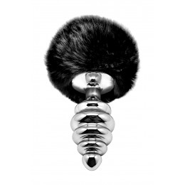 Alive 19435 Plug métal Fluffy Twist L noir - Alive