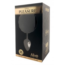 Alive Plug métal Fluffy M noir - Alive