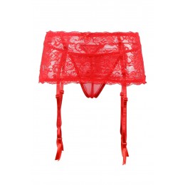 Paris Hollywood Porte-jarretelles rouge et string