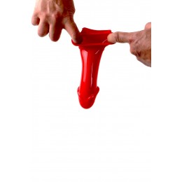 Zizi Gaine de pénis semi-réaliste rouge 19x4,5 cm - Zizi