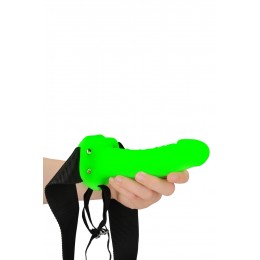 Ouch! Gode-ceinture creux phosphorescent 18cm - Ouch