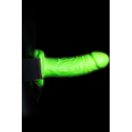 Ouch! Gode-ceinture creux phosphorescent 18cm - Ouch