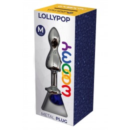 Wooomy 19981 Plug bijou Lollypop bleu M - Wooomy