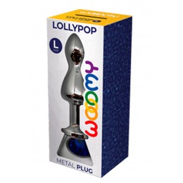 Wooomy 19982 Plug bijou Lollypop bleu L - Wooomy