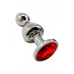 Wooomy 19985 Plug bijou Lollypop rouge L - Wooomy