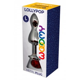 Wooomy 19985 Plug bijou Lollypop rouge L - Wooomy