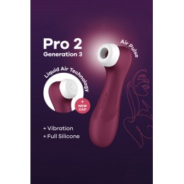 Satisfyer Stimulateur Pro 2 Generation 3 bordeaux