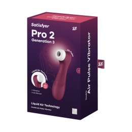 Satisfyer Stimulateur Pro 2 Generation 3 bordeaux