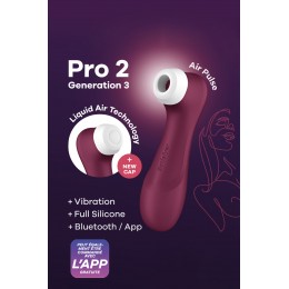 Satisfyer Stimulateur Pro 2 Generation 3 connecté bordeaux