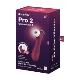 Satisfyer Stimulateur Pro 2 Generation 3 connecté bordeaux